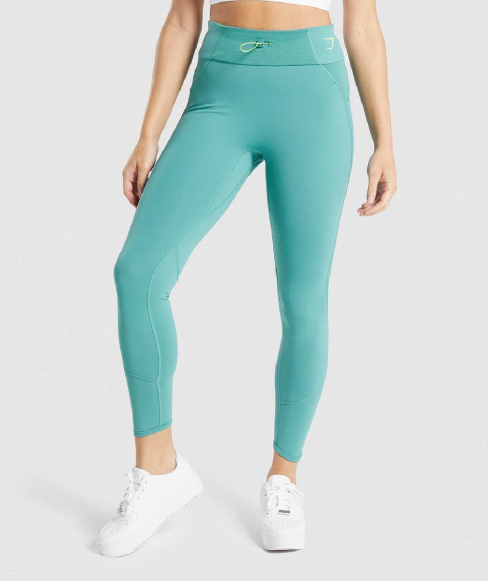 Leggins Gymshark Pulse Mujer Turquesa | CO 2952SGL